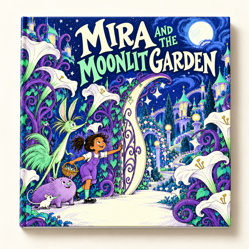 Mira and the Moonlit Garden — front cover