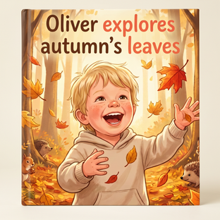 Oliver explores autumn’s leaves