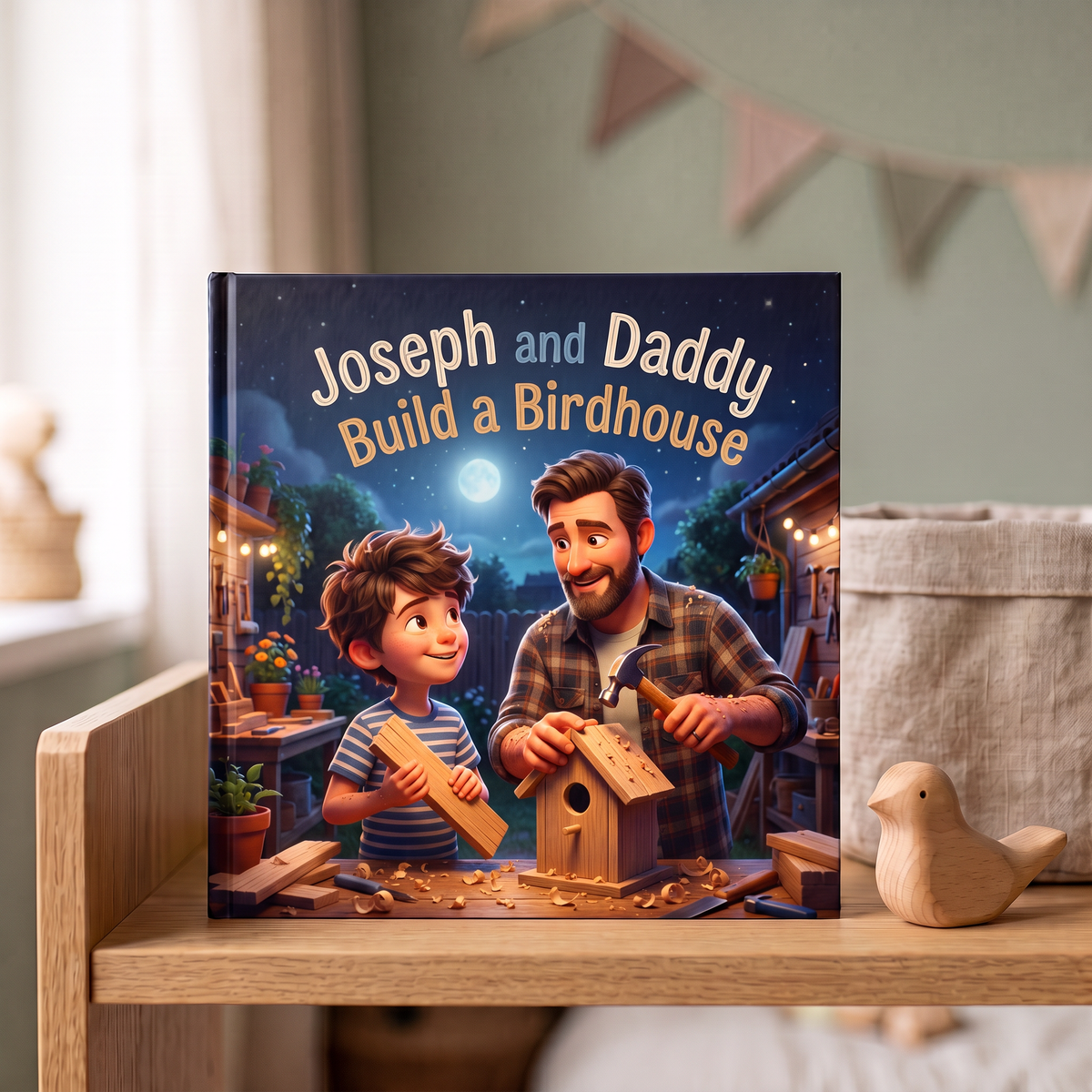 Image of “Joseph and Daddy Build a Birdhouse”