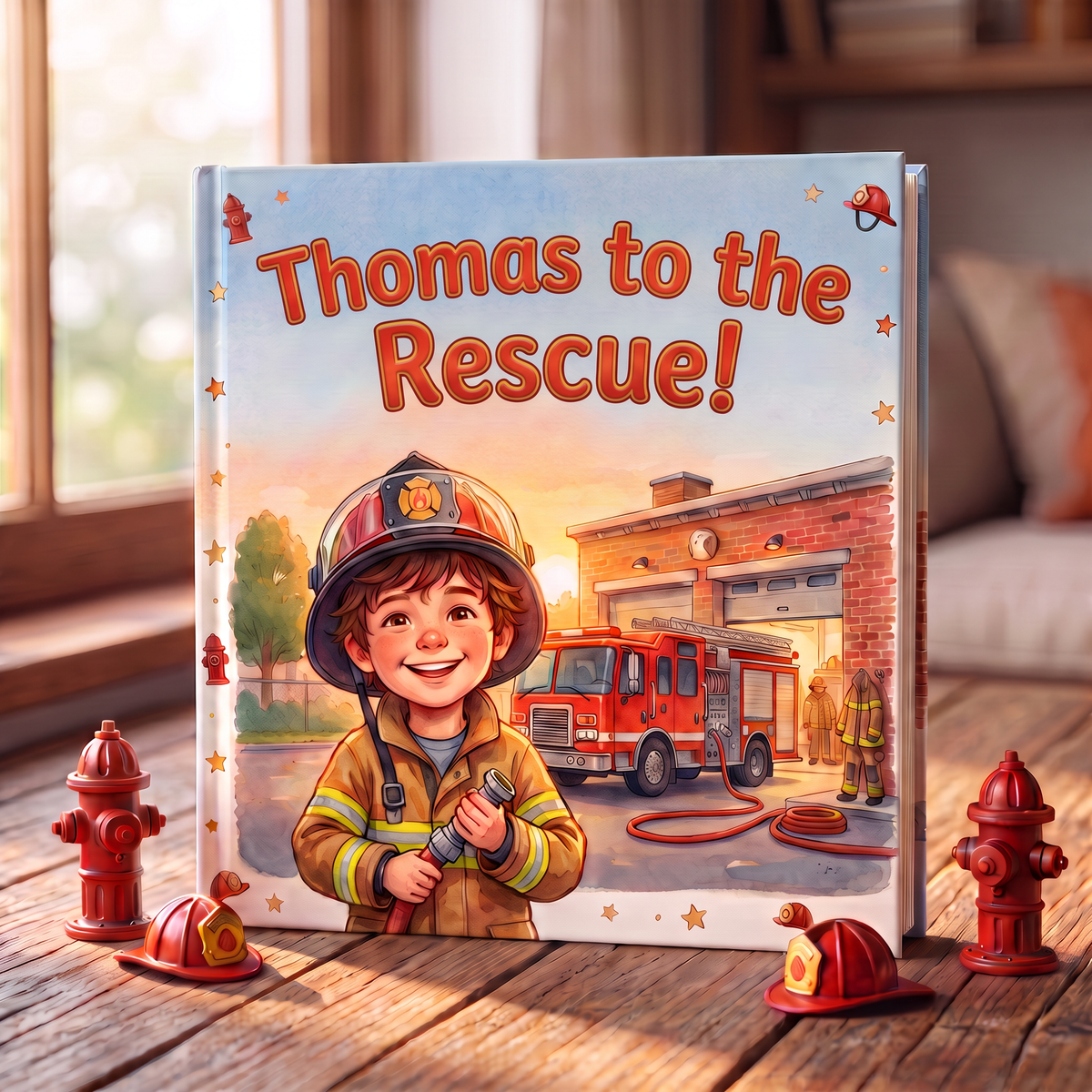 Closed book “Thomas to the Rescue!” on a neutral background