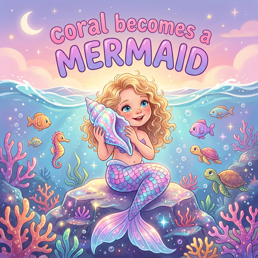 Personalized children's book — Personalized Mermaid Tale Book for Kids, Custom Name Ocean Adventure Story, Unique Birthday Gift — cover