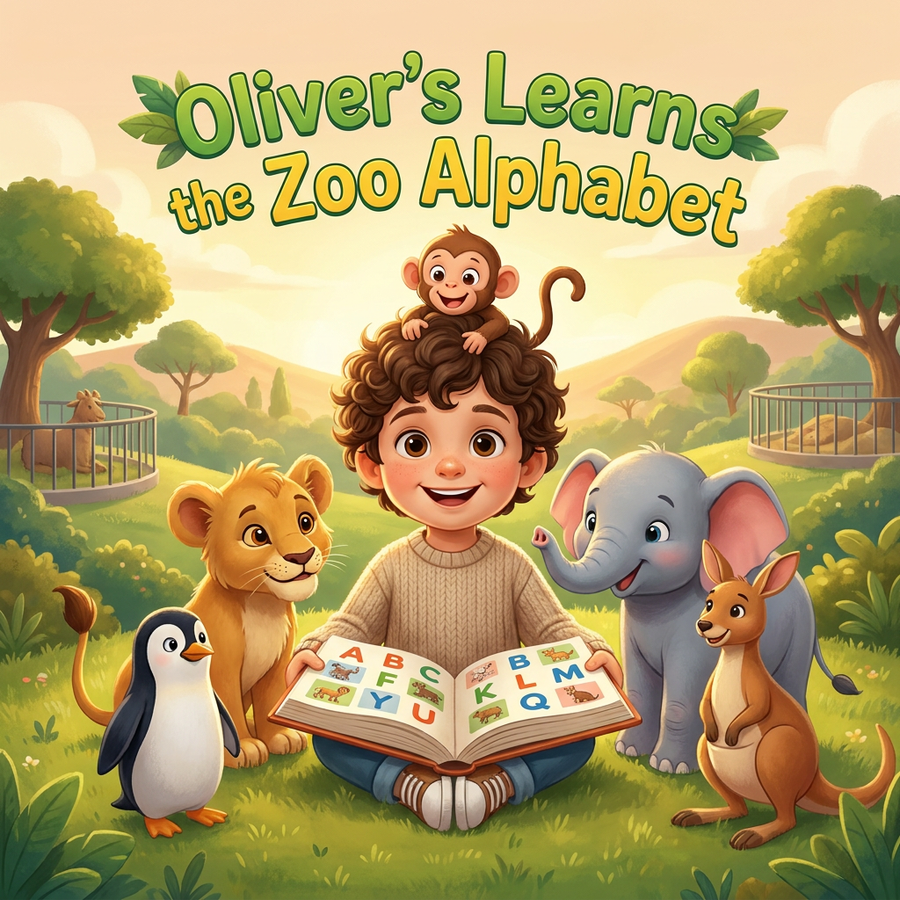 Personalized children's book — Personalized Alphabet Zoo Adventure Book, Custom Name Kids Story, Educational Learning Gift — cover