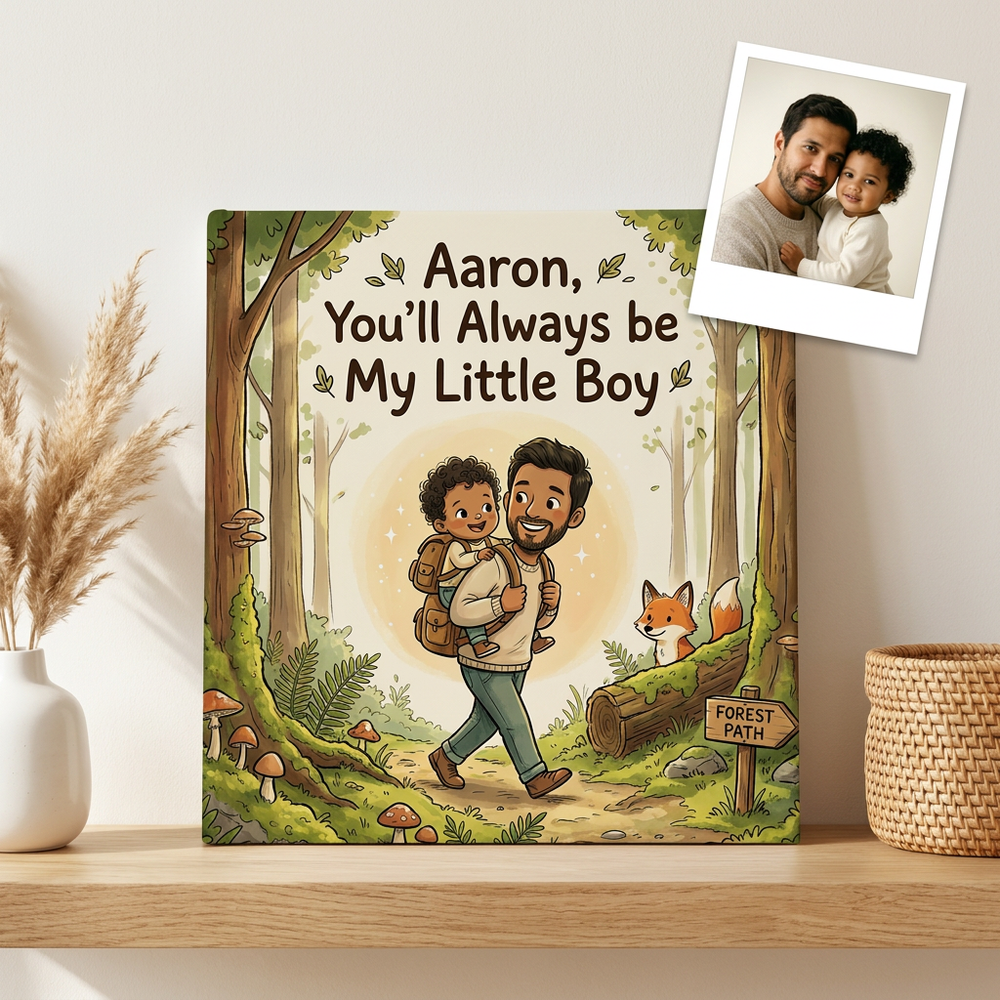 Personalized children's book — Personalized Father's Day Book for Dad, Custom Daddy & Child Story, Keepsake Gift — on shelf