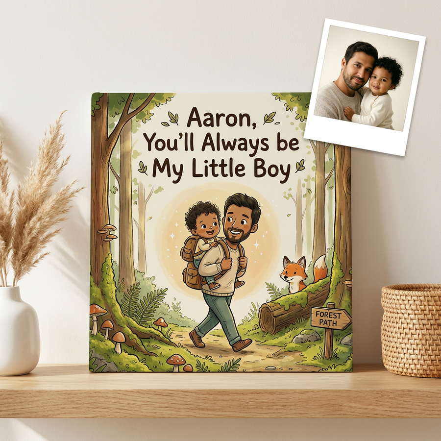 Personalized children's book — Personalized Father's Day Book for Dad, Custom Daddy & Child Story, Keepsake Gift — on shelf