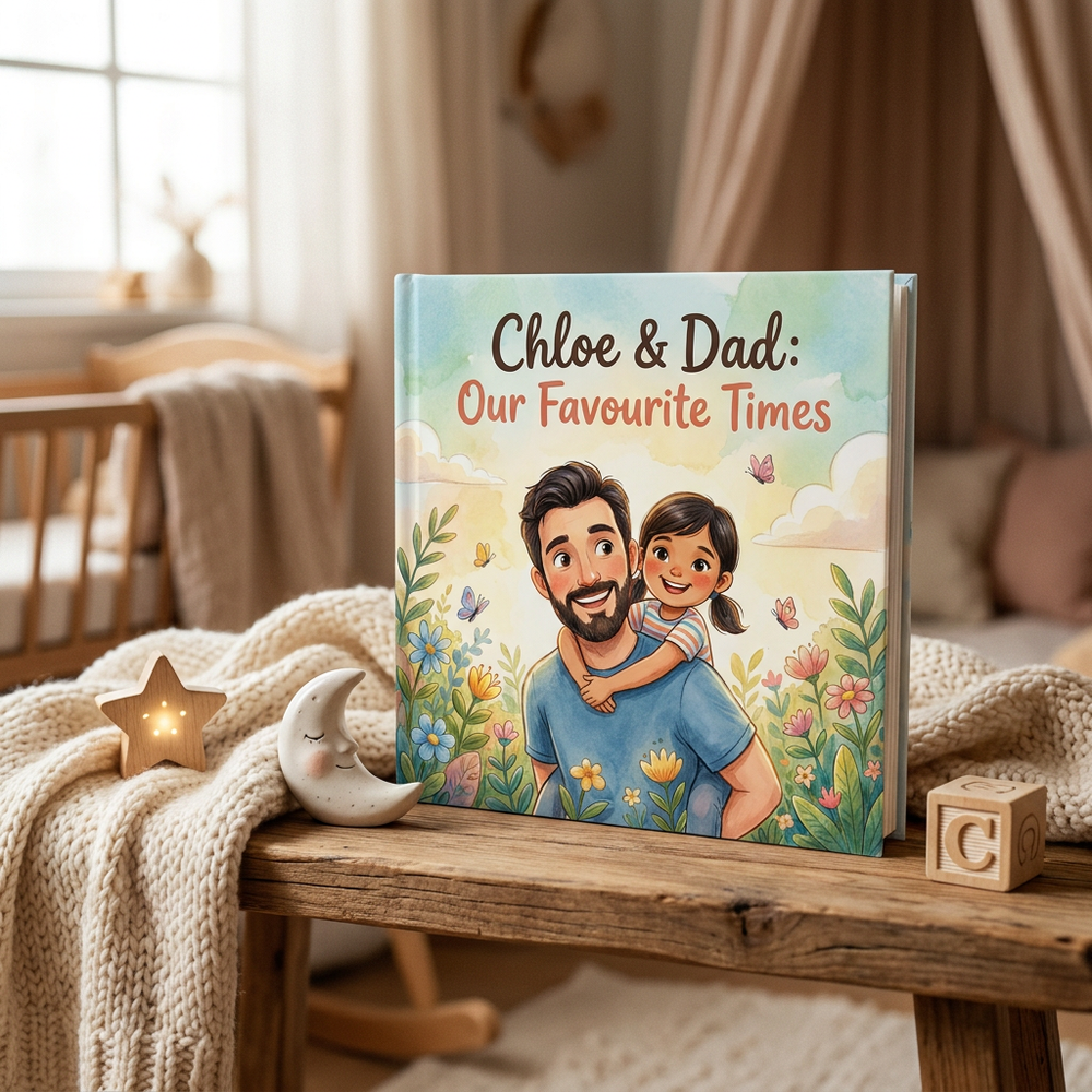 Personalized Father's Day Book for Dad, Custom Daddy & Child Keepsake Story — at home