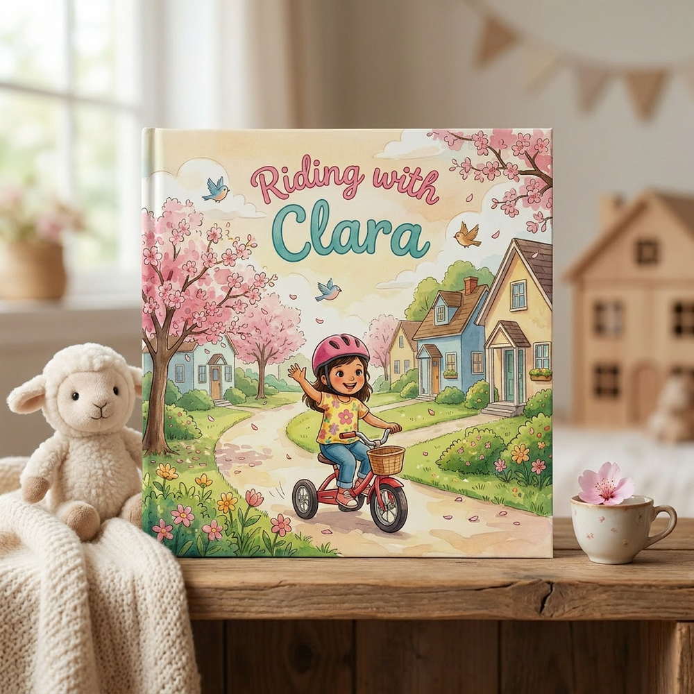 Custom Name Storybook Gift for Kids, Personalized Adventure Ride, Children's Keepsake Book — at home