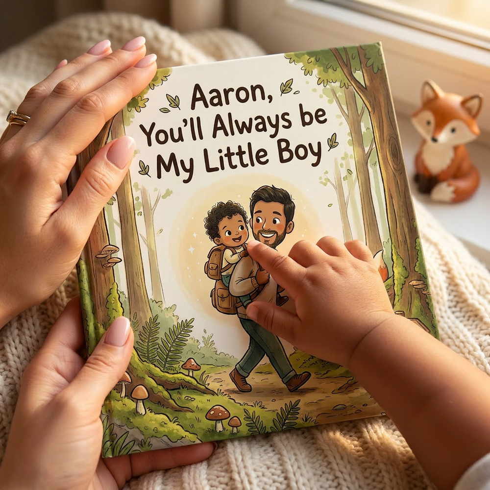 Personalized Father's Day Book for Dad, Custom Daddy & Child Story, Keepsake Gift — cover detail