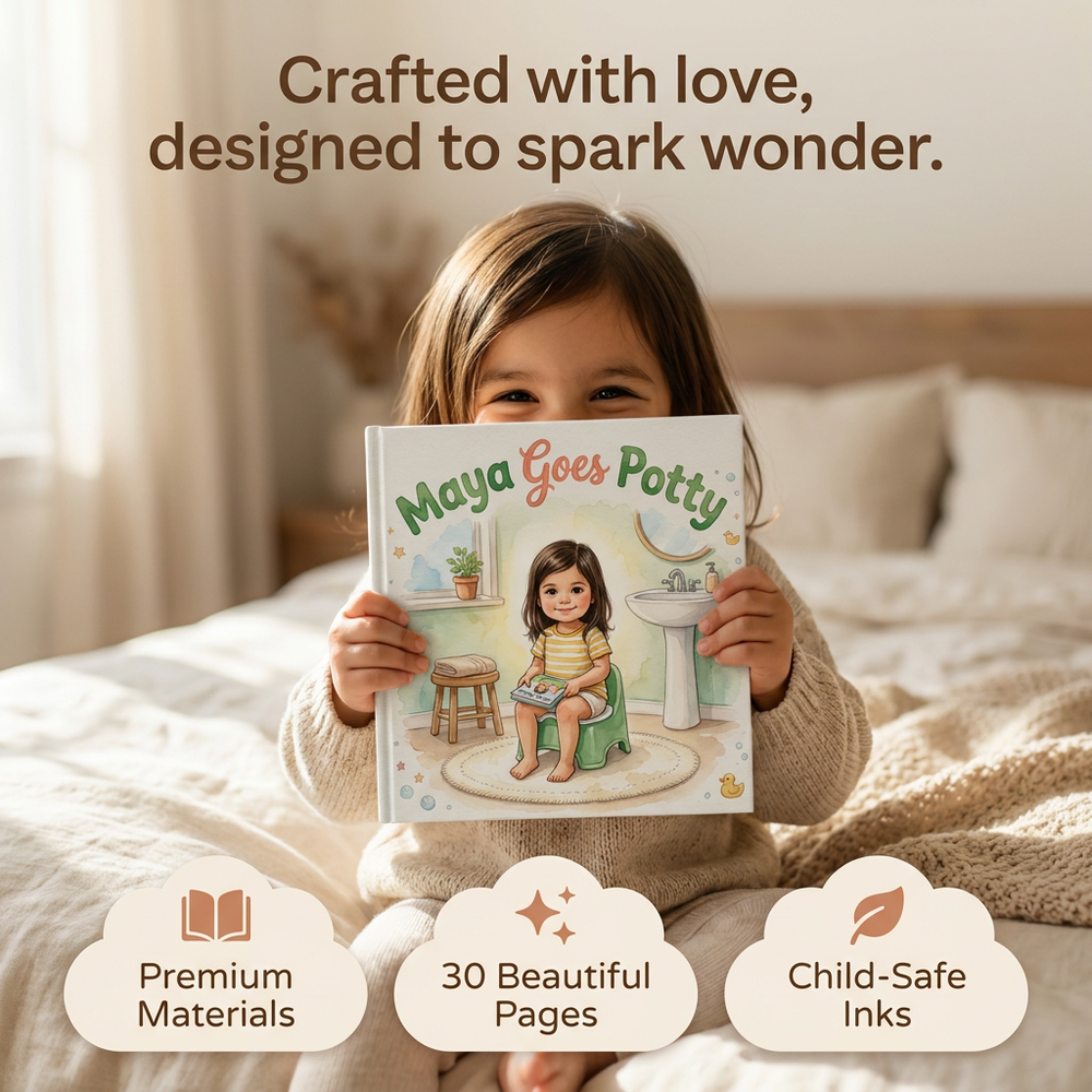 Custom Potty Training Book for Maya, Personalized Toddler Story Gift, Toilet Learning Keepsake — cozy reading moment with mom