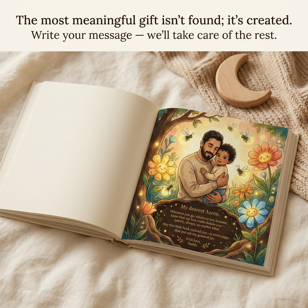 Personalized Father's Day Book for Dad, Custom Daddy & Child Story, Keepsake Gift — dedication page