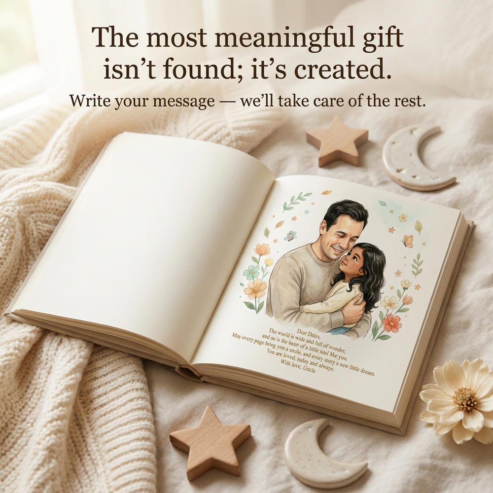 Custom Father's Day Book for Dad, Personalized Daddy & Me Story — dedication page