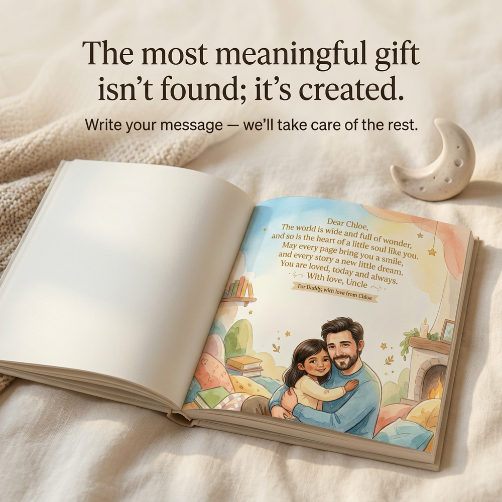 Personalized Father's Day Book for Dad, Custom Daddy & Child Keepsake Story — dedication page