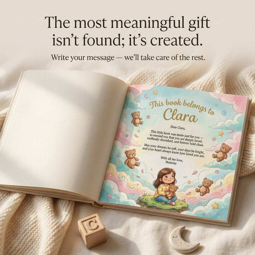Custom Name Storybook Gift for Kids, Personalized Adventure Ride, Children's Keepsake Book — dedication page