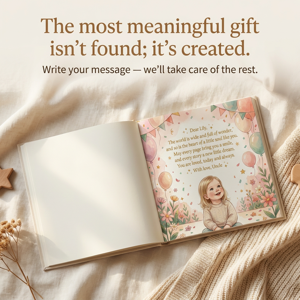 Personalized Second Birthday Book, Custom Name Celebratory Story, Unique Keepsake Gift — dedication page